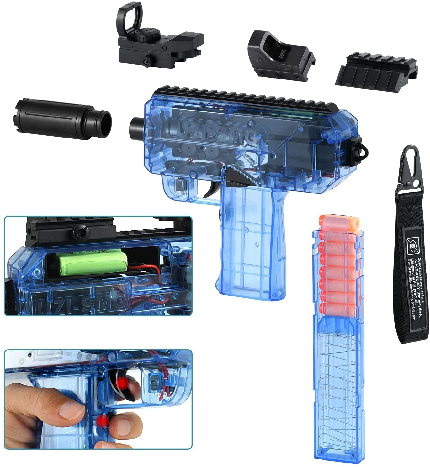 Buy Boniry Airsoft Uzi SMG Nerf Machine Gun Rapid fire Automatic Toy