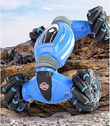 Miniatura 3 de SSBHDM Camión RC de escalada de doble cara 4WD, buggy de giro de inducción de gestos, vehículo RC eléctrico todoterreno de 2.4G, iluminación y