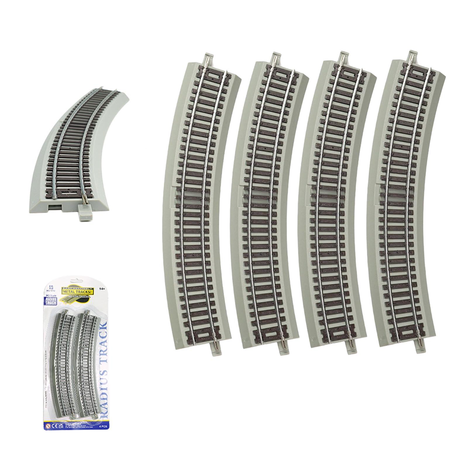 Eisenbahnschienen Modellset HO Maßstab mit gebogener und gerader Option für Miniatur Gleislandschaften zum Bauen von Gleisen