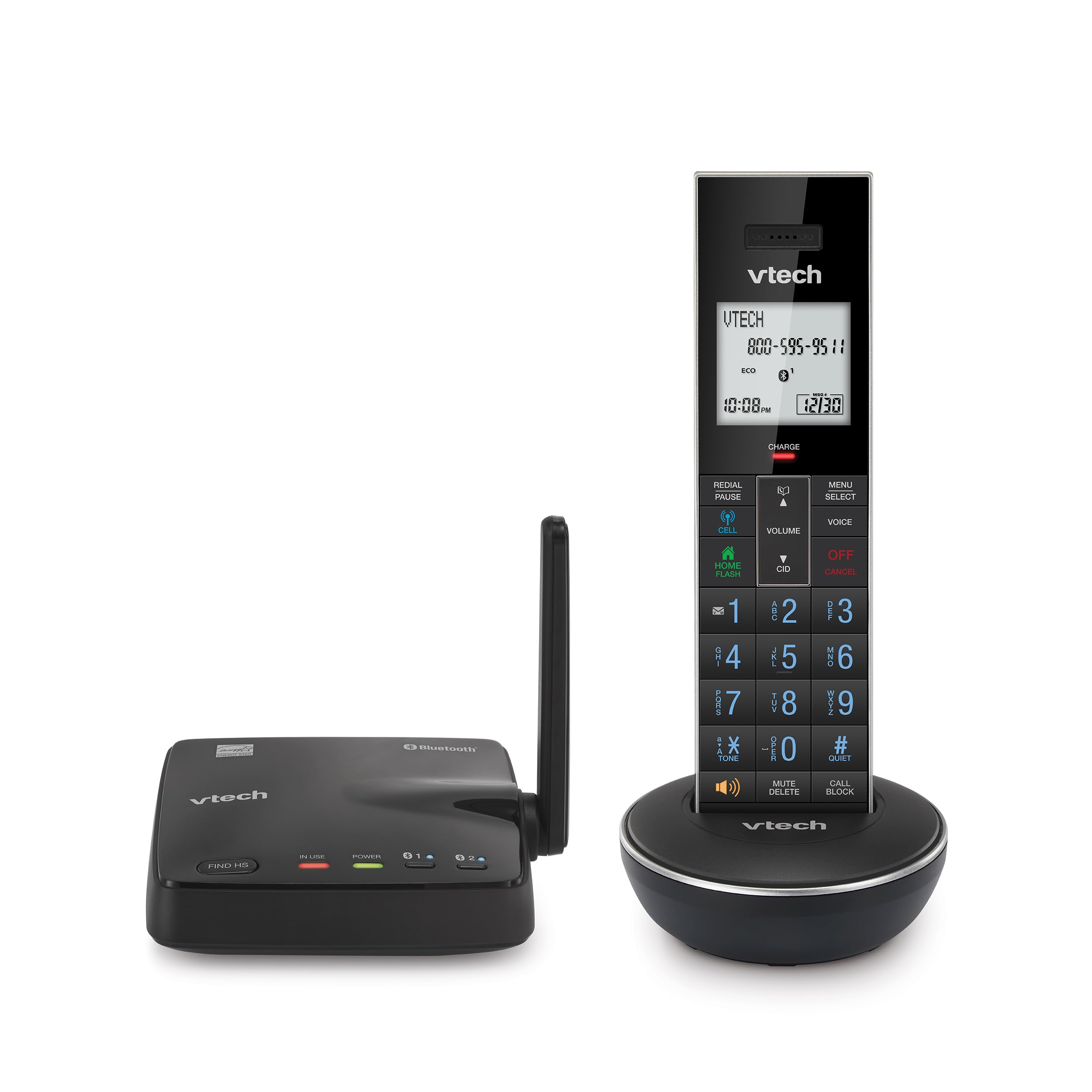 VTech LS6331 Expandable Cordless Phone with DECT 6.0 Desk/Wall Mountable Transmitter, Bluetooth Connect-to-Cell, Full Duplex Handset Speakerphone, Landline Phone with Smart Call Blocker-picture-37
