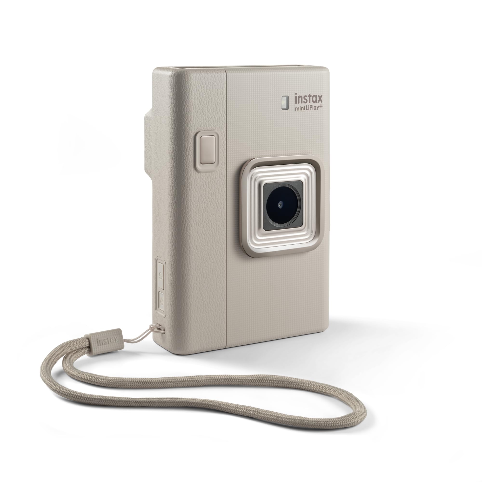 FUJIFILM instax mini LiPlay+™ Hybrid-Sofortbildkamera | 2-in-1 Hybrid-Kamera mit Smartphonedrucker, Sound Print für Bilder mit Ton, Dual Lens Selfie Kamera mit LCD Display & App Steuerung | Sand Beige