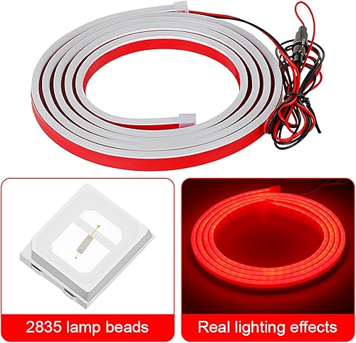 Miniatura 9 de Tira de luz LED para capó de coche, 71 pulgadas, luz amarilla, flexible, para correr durante el día, inicia la luz de escaneo para automóviles,