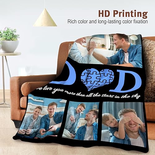 Miniatura 9 de Manta personalizada con texto fotográfico, manta personalizada con imágenes para adultos, manta personalizada con mis propias fotos, regalos