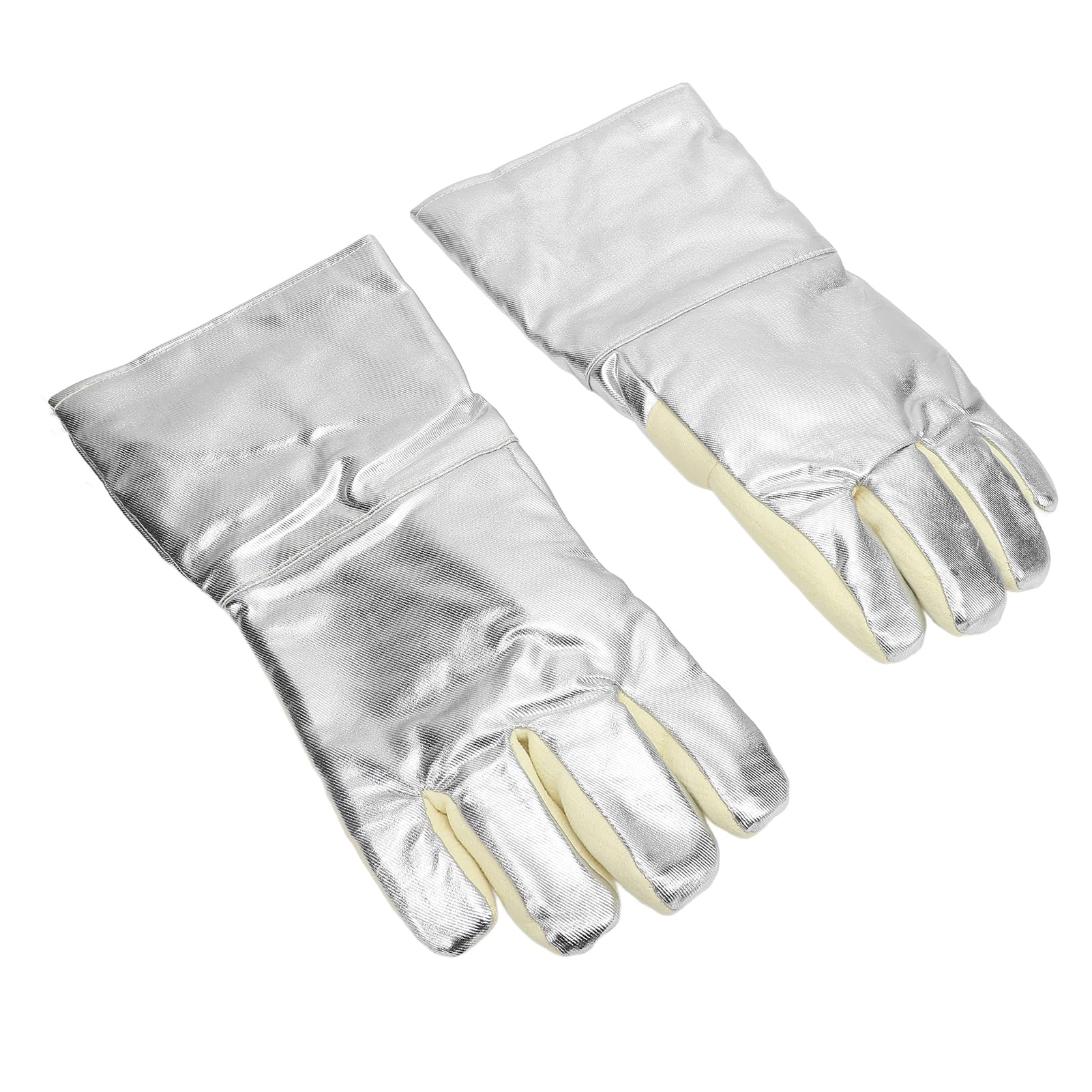 YechiryHeat Resistant Gloves, 500°C Wear Resistant Anti Scald Work Gloves for Steel Mills Foundries Baking, Composite Aluminum Foil Design for High Temperatures
