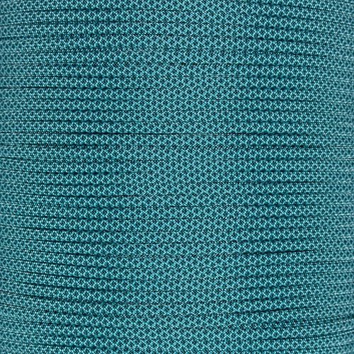 Paracord Planet 1000 Foot Spools of 550 Type III 7 Strand Paracord (Tuquoise w/Teal Diamonds 1000 Foot Spool)