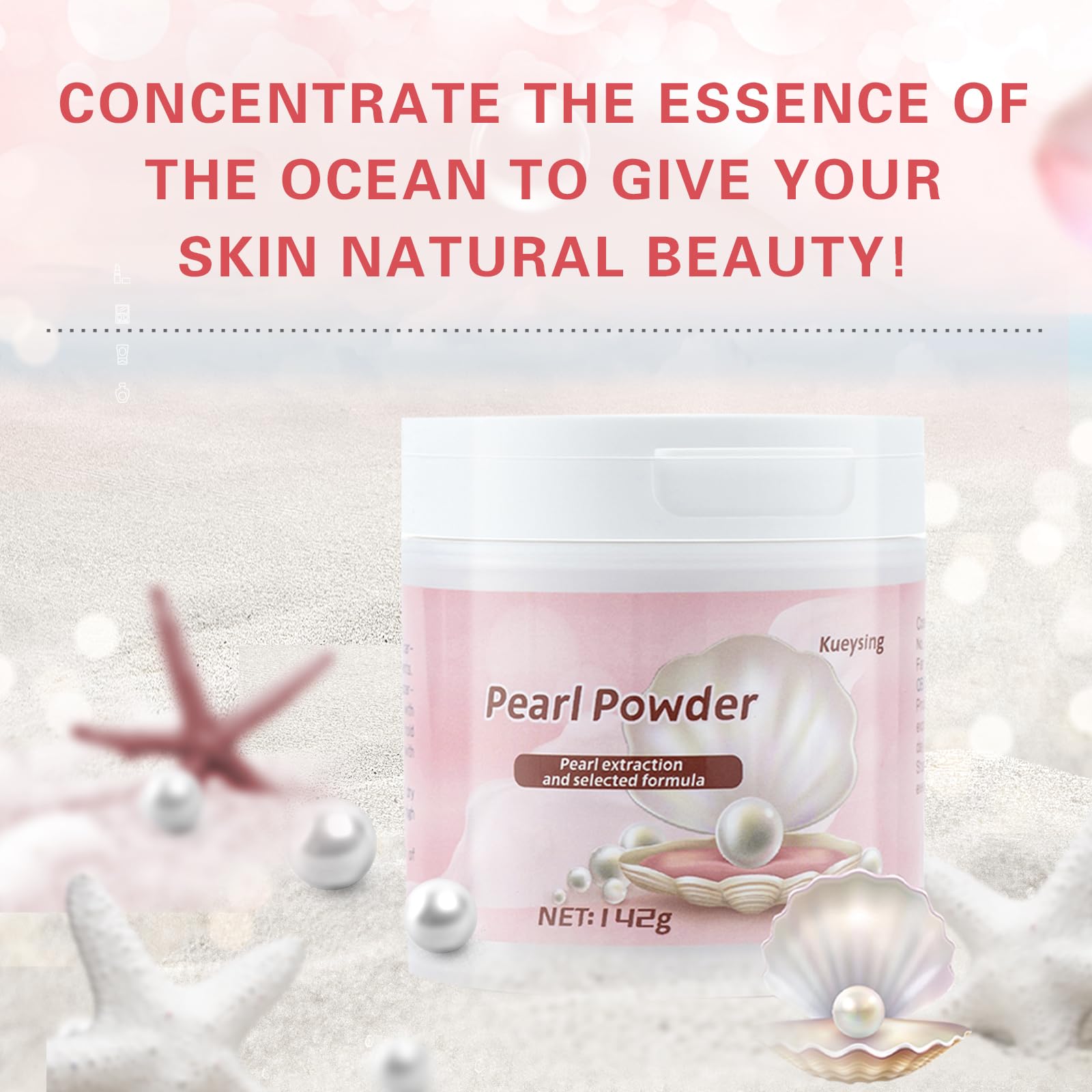Pearl Powder Cosmetic Grade Organic Pearl Powder For DIY Mask Remove Spots and Acnes Whitening and Detoxifying.