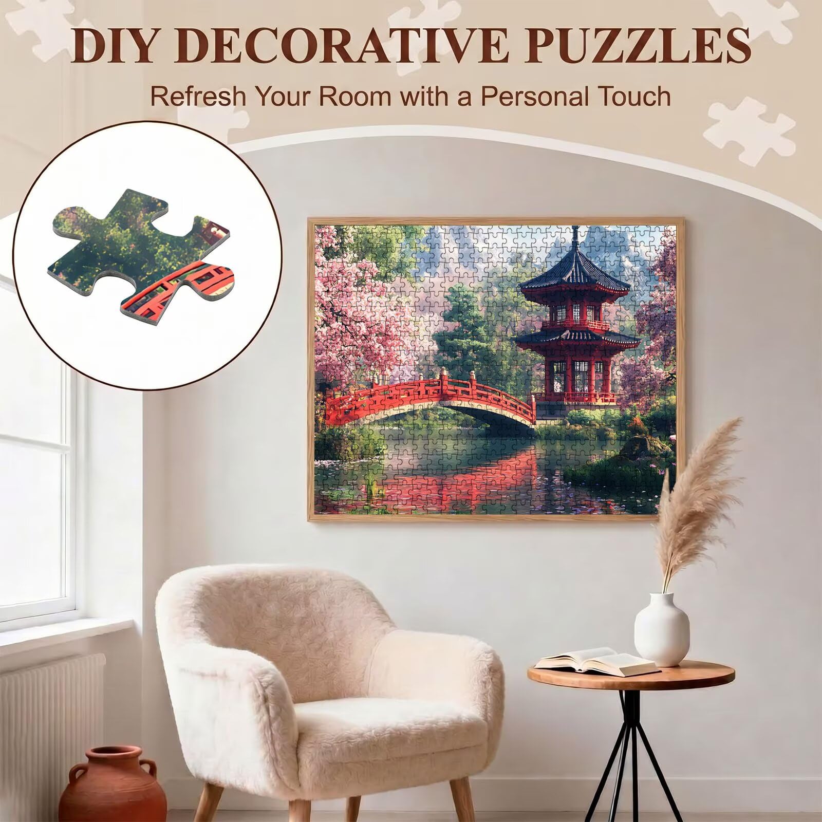 attico paesaggio Puzzle 1000 Pezzi per Adulti, Puzzle in Legno - Collezione Classica con Poster Incluso - Sfida di Concentrazione e Passatempo Antistress, Gioco per Famiglia, 75 x 50 cm f0-201