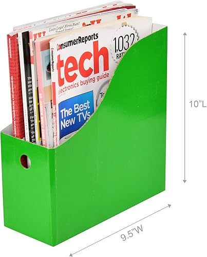 Miniatura 4 de Home-X Juego de 6 soportes para archivadores de revistas, almacenamiento de escritorio, documentos, carpetas, libros y revistas organizador para