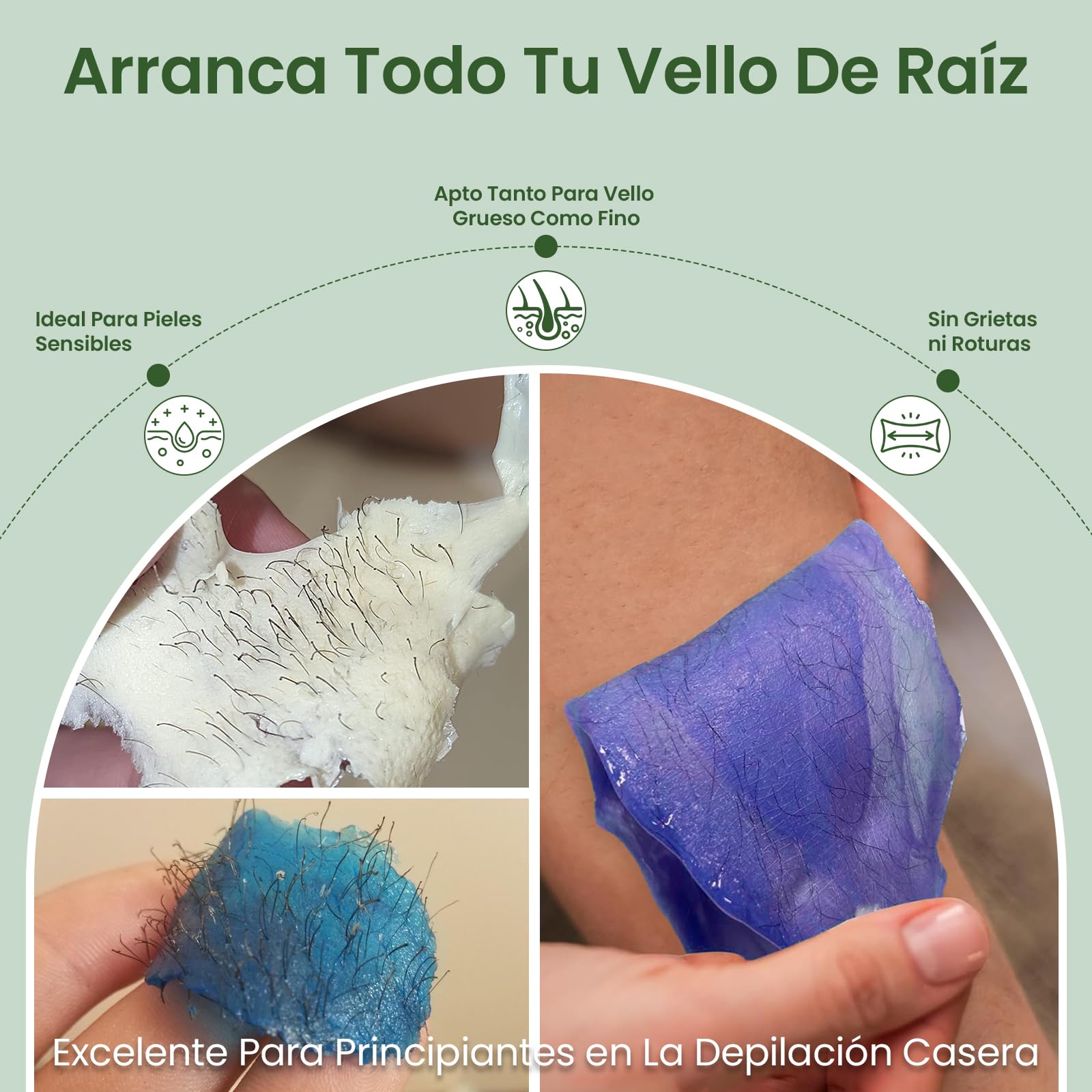 Calentador de Cera Depilatoria Maquina de Cera Caliente: IFANZETECH Calentador Cera Depilatoria para Eliminar Vello Zona Intima, Piernas, Axilas, Cejas, Faciales para Mujer y Hombre