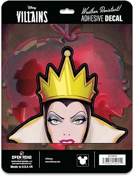 Disney Villains Evil Queen Adhesive Vinyl Decal - Dark Evil Queen Sticker for Auto Rear Windows or Side Panels