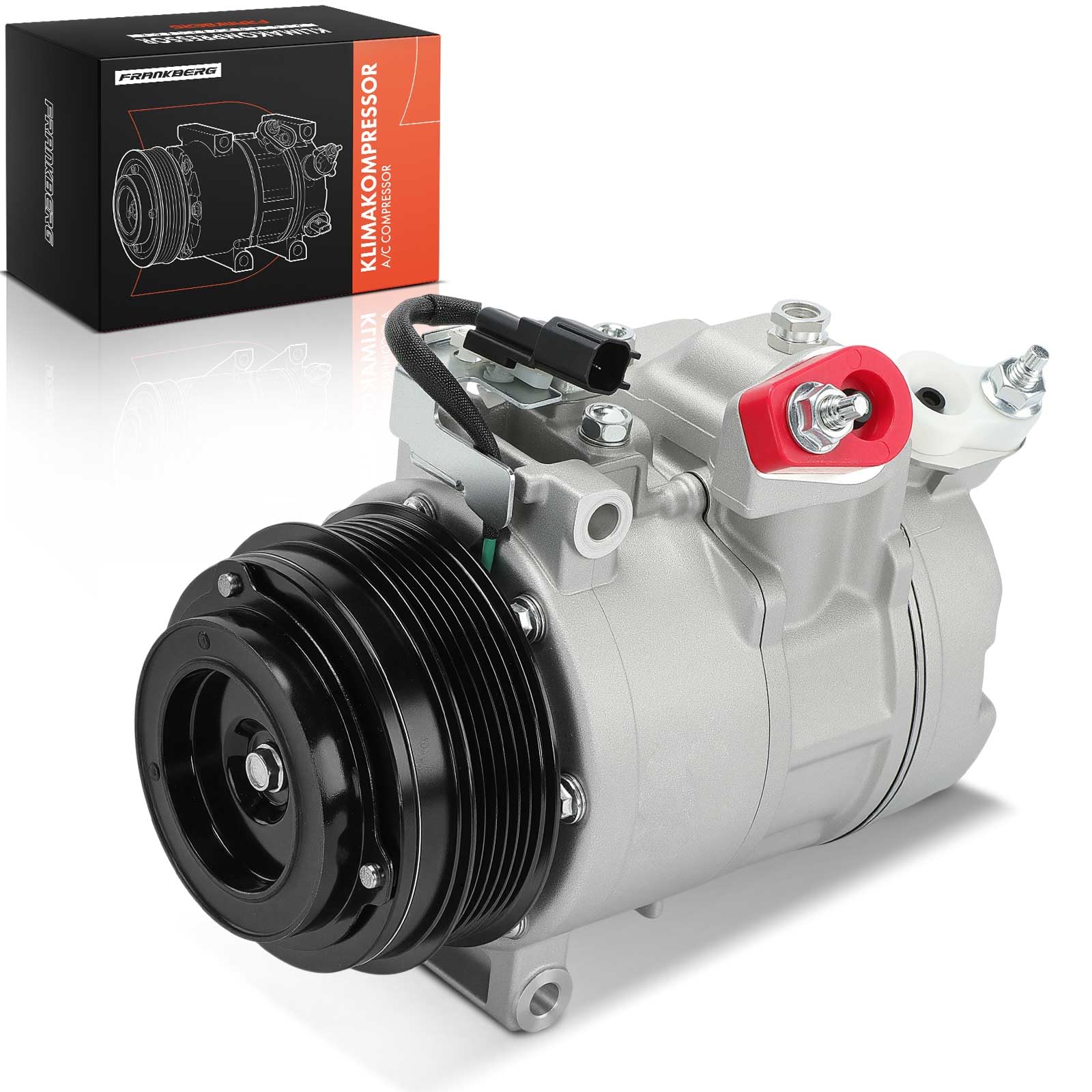 Frankberg Compressore Aria Condizionata 2-Poli Diesel Compatibile con C-Max II DXA/CB7 DXA/CEU 2012-2019 Focus III 2014-2017 Grand C-Max DXA/CB7 DXA/CEU 2012-2019 Replace# 2069520