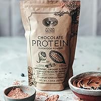 Vista 2 de Anima Mundi Apothecary Superalimento en polvo de proteína de chocolate, proteína vegana orgánica, mezcla de proteínas a base de plantas de chocolate