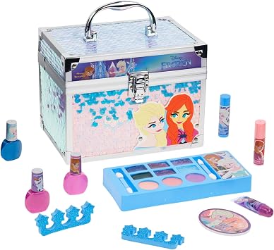 Disney Frozen Train Case Beauty Set with Washable Makeup