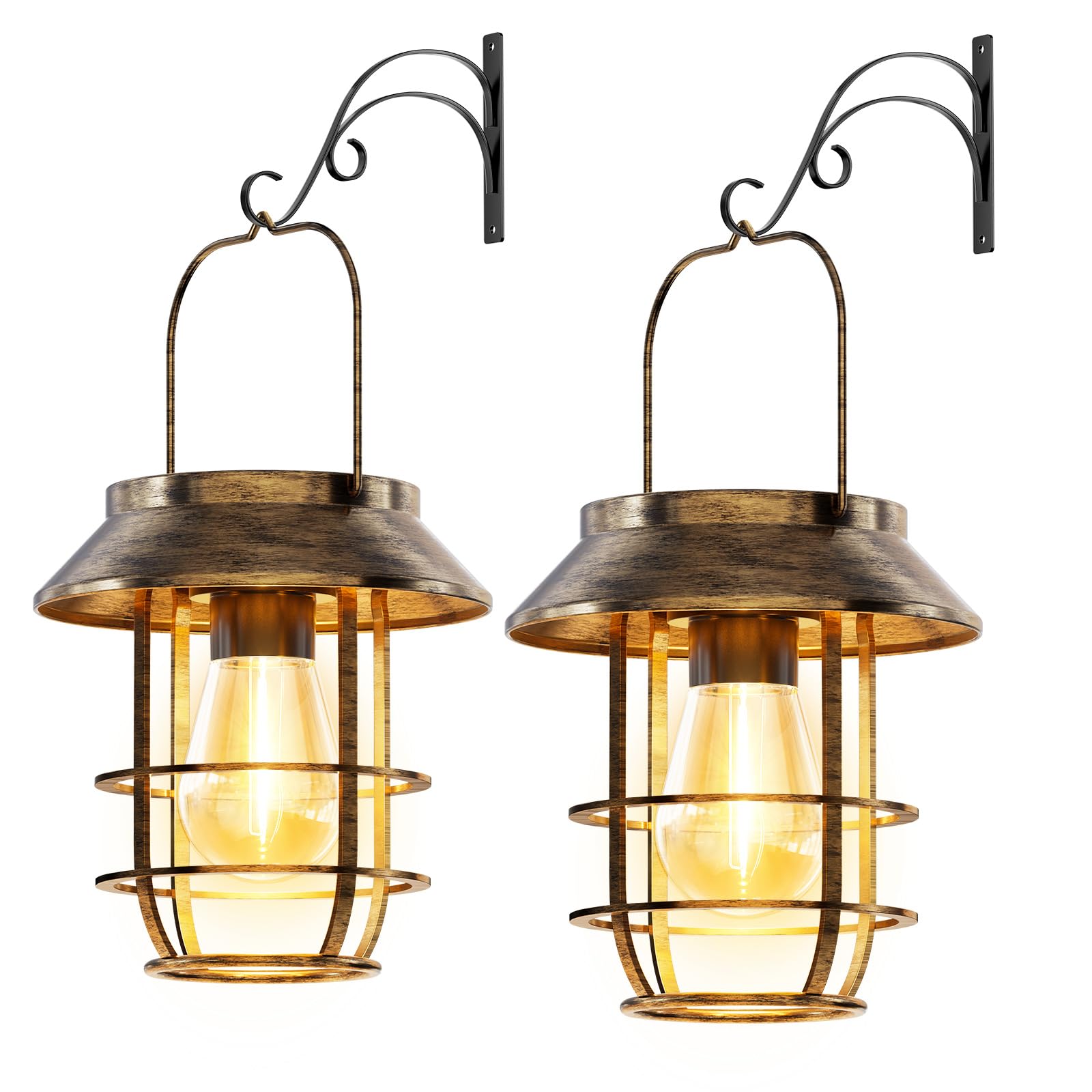 Ahaorigin 2 Pack Solar Lanterns