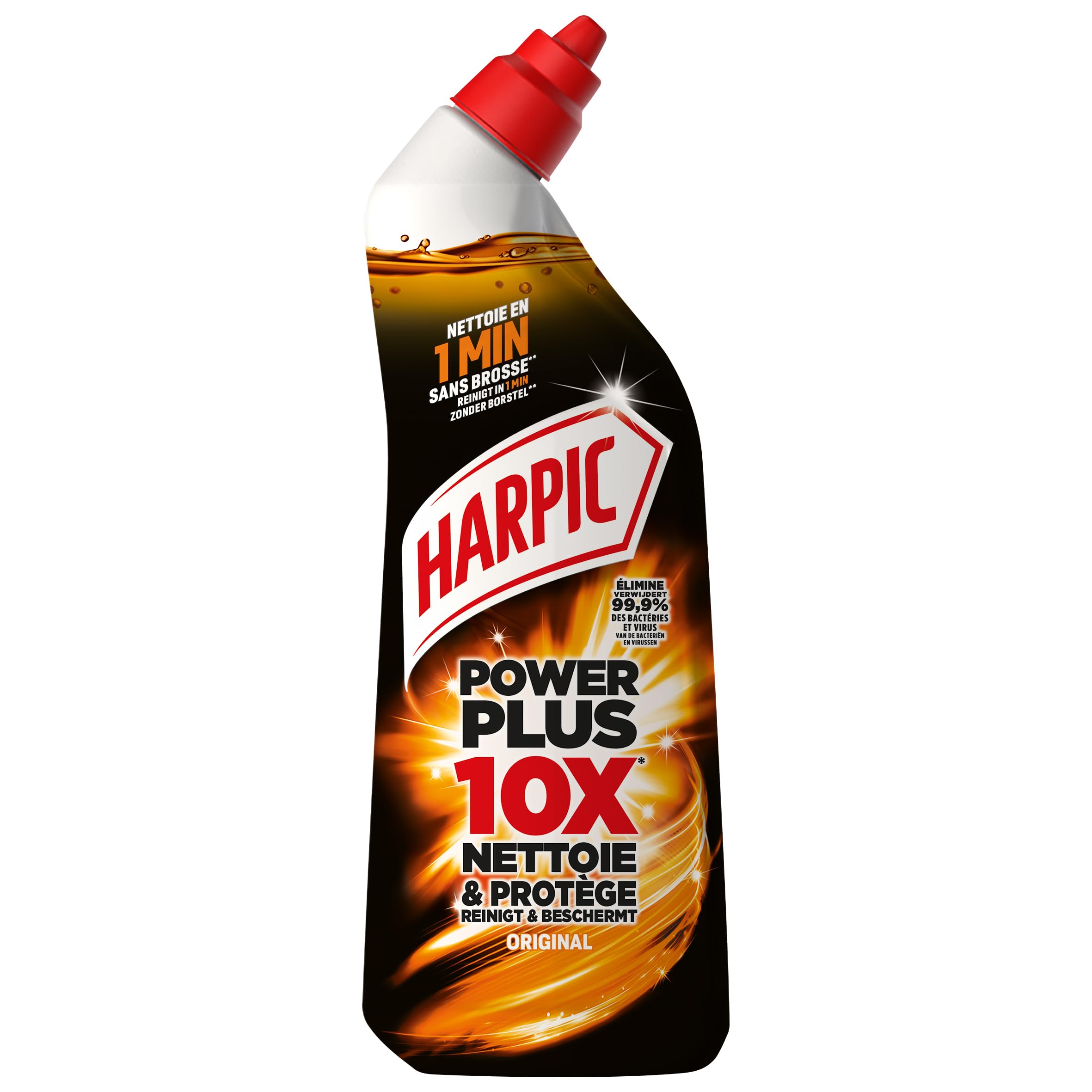 Harpic Power Plus Gel WC Désinfectant Original Nettoie et Protège 750ml