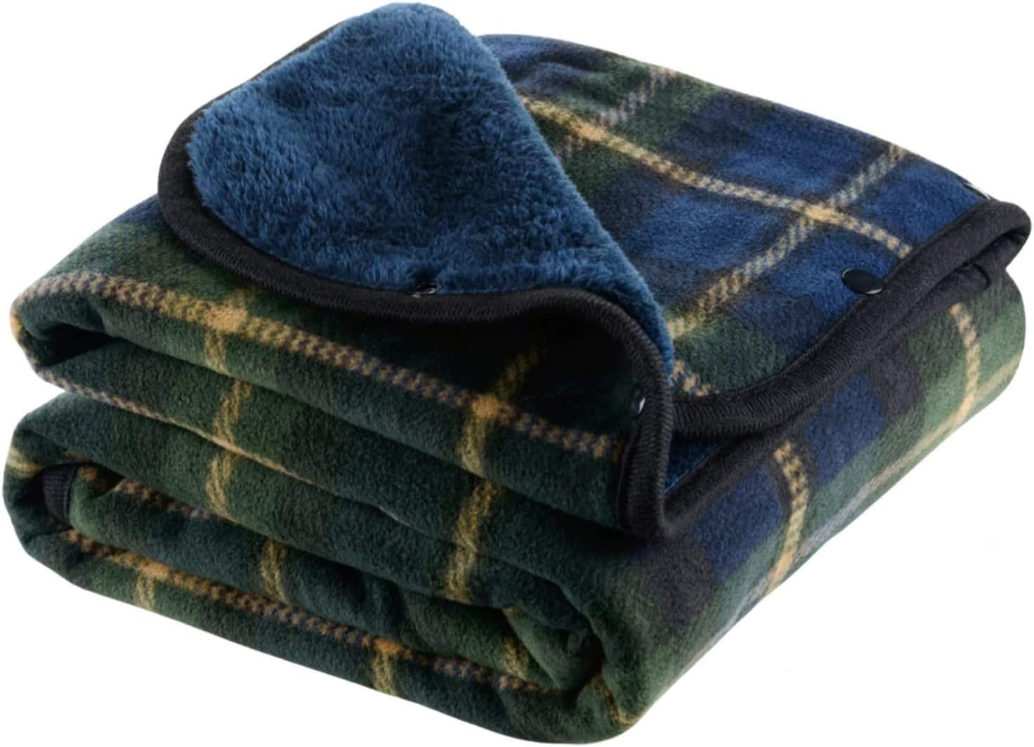 Amazon Hapgo ひざ掛け ブランケット 4way 着る毛布 ボタン付き 改良 防寒対策 あったか チェック柄 おしゃれ 吸湿保温 抗菌加工 静電気防止 洗濯可能 手触り抜群 家 オフィス アウトドア 車 出張 などに適用 通年使用 グリーン ひざ掛け ハーフケット オンライン通販