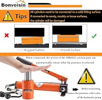 Bonvoisin 10T Hidraulikus Henger Kézi Pumpával 50mm Lökethosszal Építkezéshez 5