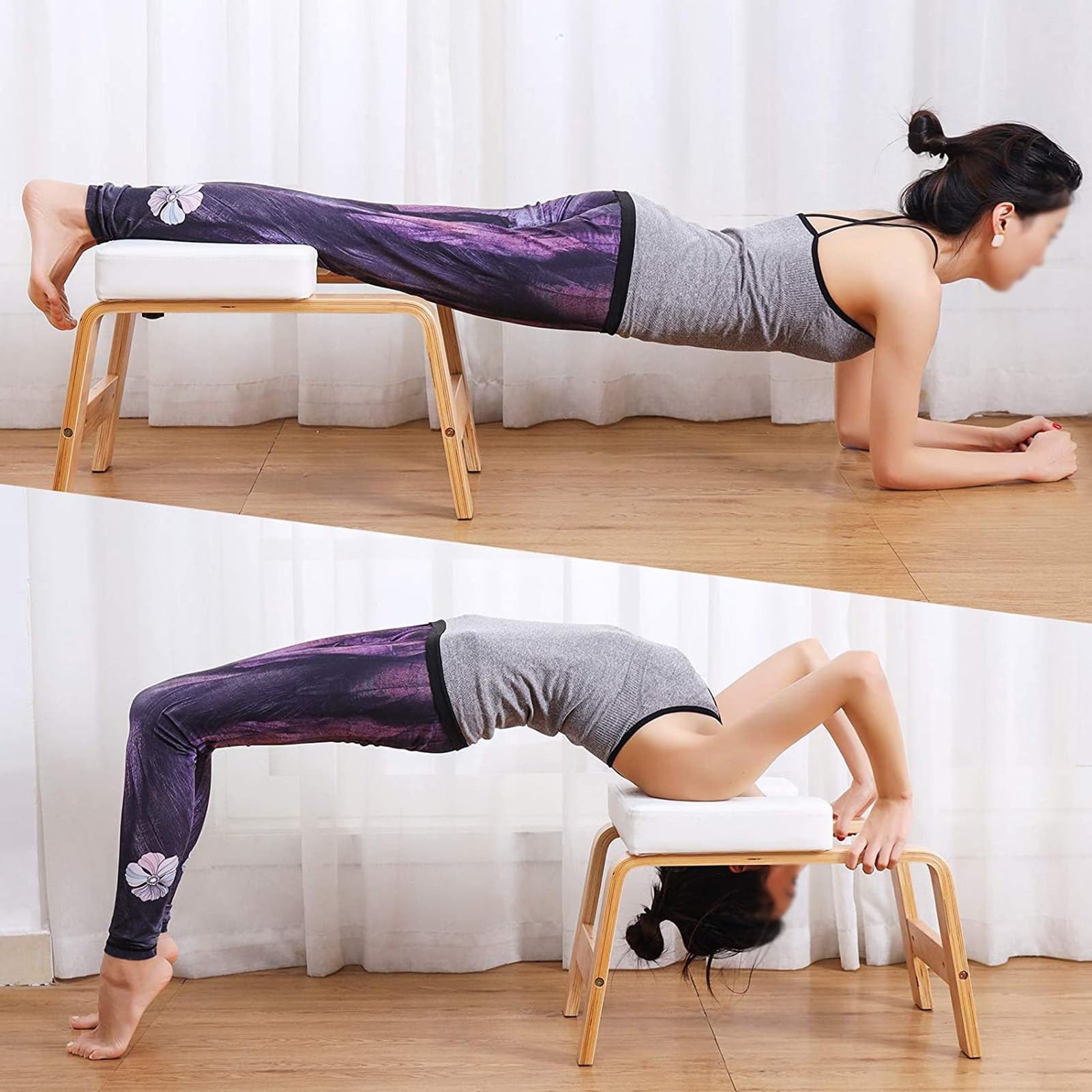 Sedia For Inversione For Yoga Da Palestra, Panca For Yoga A Forma Di U,sgabello For Poggiatesta For Allenatore Con Piedi,capacità Di Carico Di 150kg,for Camere
