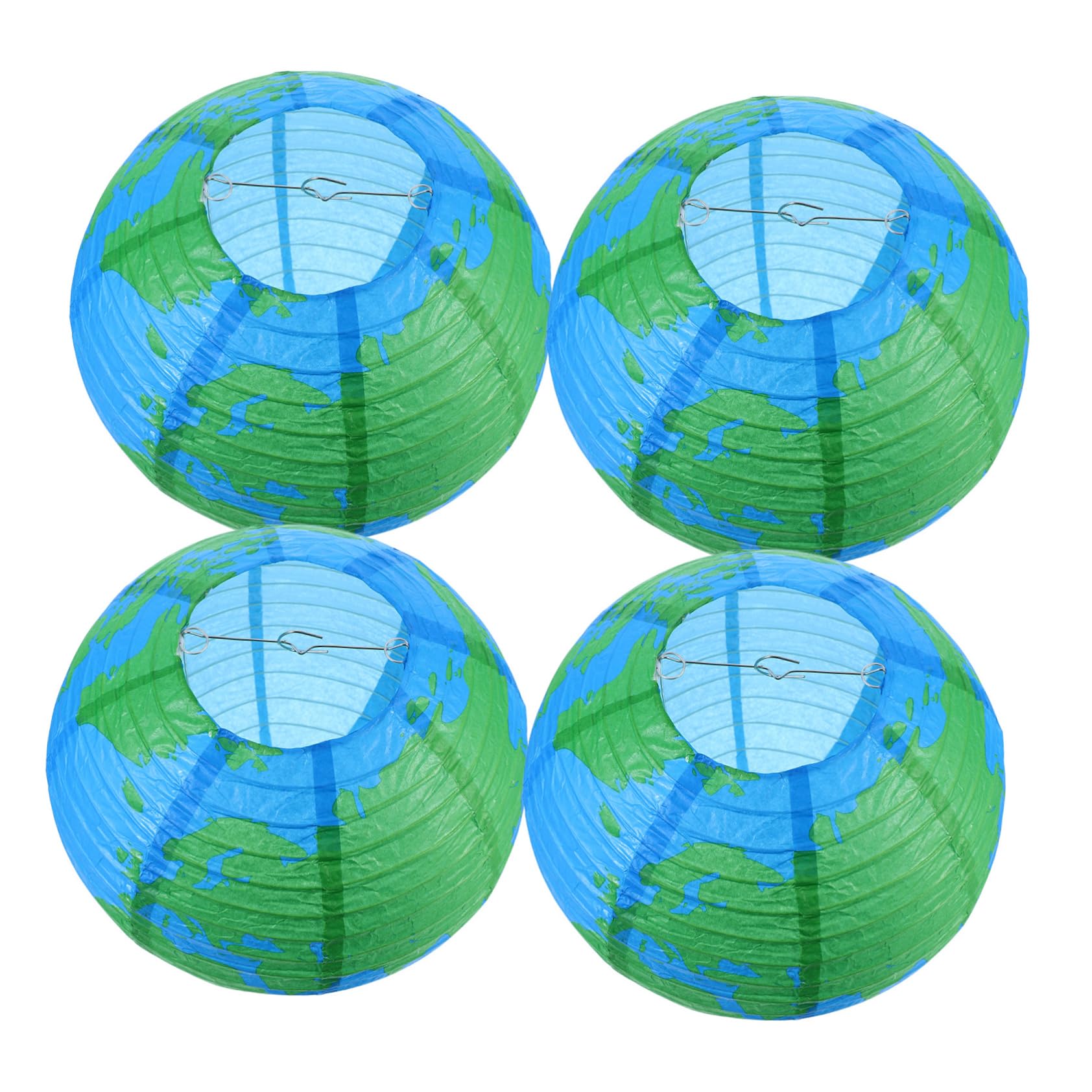 CIMAXIC 4pcs Lantern Hanging Earth Lanterns Round Earth Party Decorations Decorative Hanging Round Lanterns Round Globe Lanterns Round Globe Party Decoration Iron