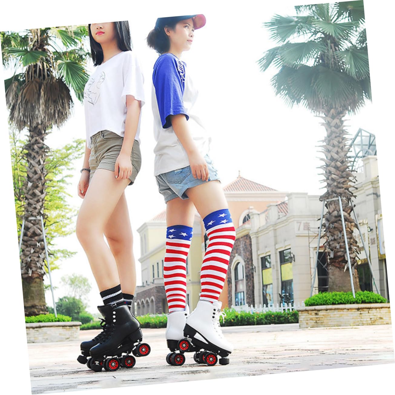 BCOATH 1 Set Double Row Roller Skate Wheels 95a Hardness Inlineinline Wheels for Skating