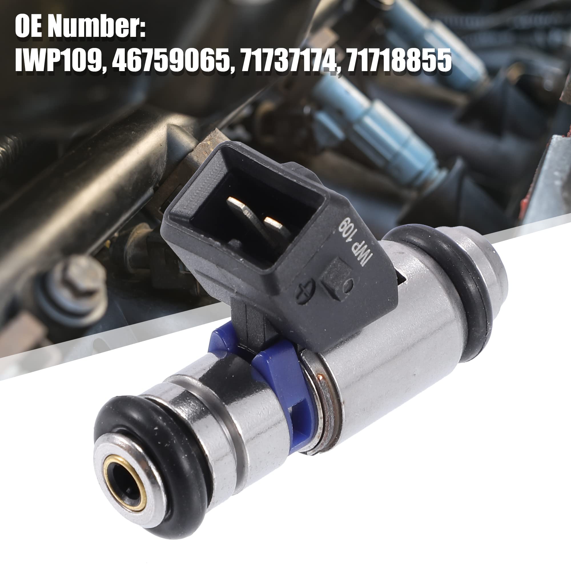 QUARKZMAN 4 Pezzi Iniettore Carburante IWP109 Per Fiat Brava 1.6L | Colore Argento Nero Viola. Materiale Metallo Plastica. Dim. 47x32x19.5mm. Per Fiat Doblo 1.6L 01-02.