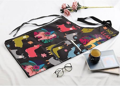 Miniatura 7 de MBMSO Delantales de llama con bolsillos, divertido regalo de llama para los amantes - Delantal de cocina para cocinar, aseo, barbacoa