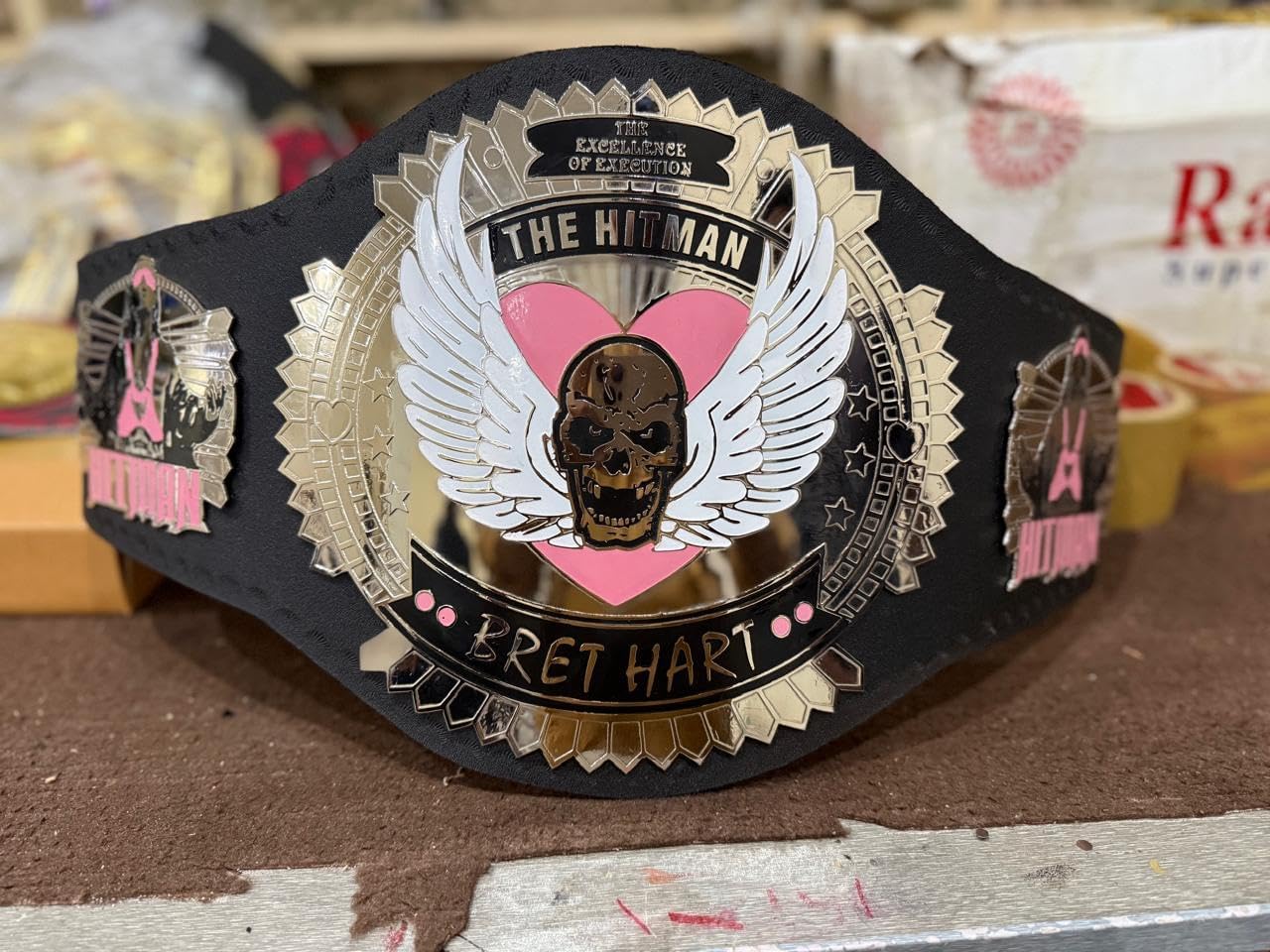 Custom Bret Hart The Hitman Championship Belt - Bret Hart Legacy Replica Title Wrestling Championship Belt 2mm