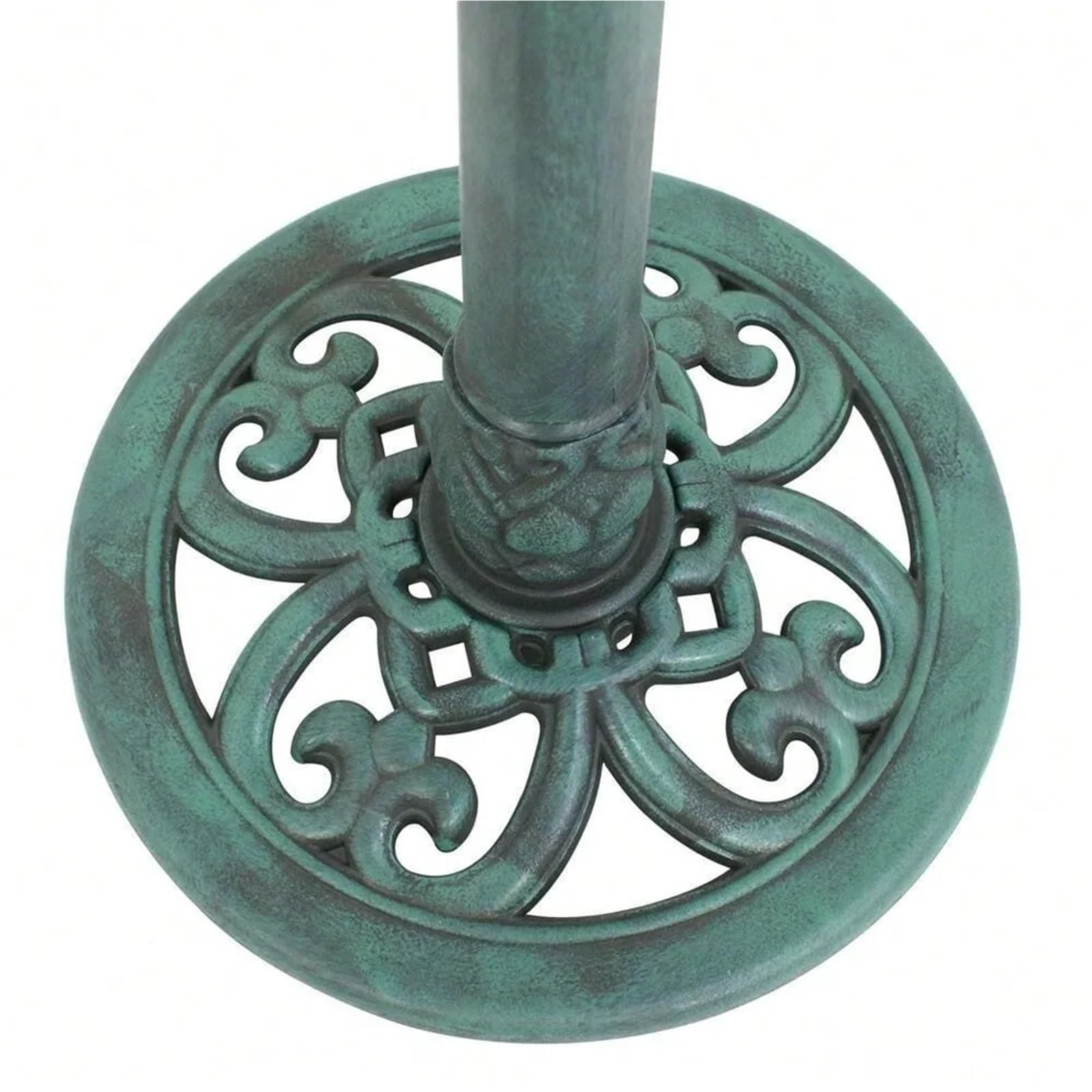 Metal Bebedero pajaros con Pie Baño for pájaros de Lujo 28" Verdigris ensamblado | Comedero for pájaros Jardín al aire libre Patio trasero