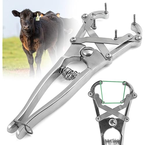 Jeffers Livestock Band Castration Tool – Farm Ranch Bander for Cattle, Calves, Goats, Lambs, Sheep, Swine – Manual Banding Farm Tool, Ranch Equipment, Livestock Supplies (Bands Sold Separately)