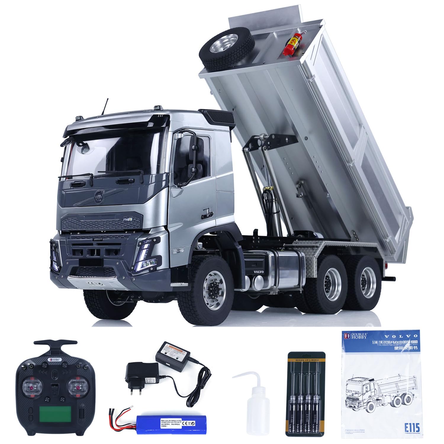 Amazon.com: wheelfun Double E 1/14 RC Hydraulic Dumper Truck