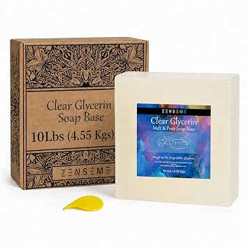 10 LBS Glycerin Soap Base | Melt and Pour Supplies Kit for Soap Making - Gentle & Foamy Ingredients | Make Your Own Bulk For Adult Soapmaker - Easy to Cut