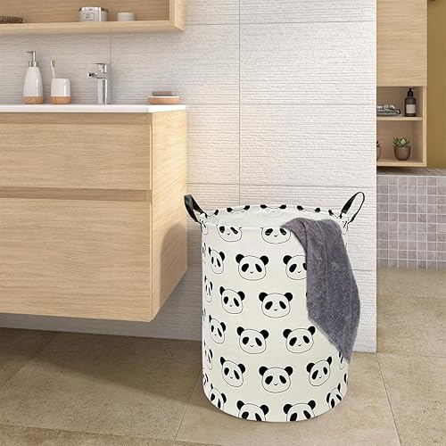 Miniatura 5 de DUYIY Panda Design - Cesta organizadora de ropa sucia de 19.7 pulgadas con asa, juguetes para guardería, ropa de niños, cesta de regalo (Panda)