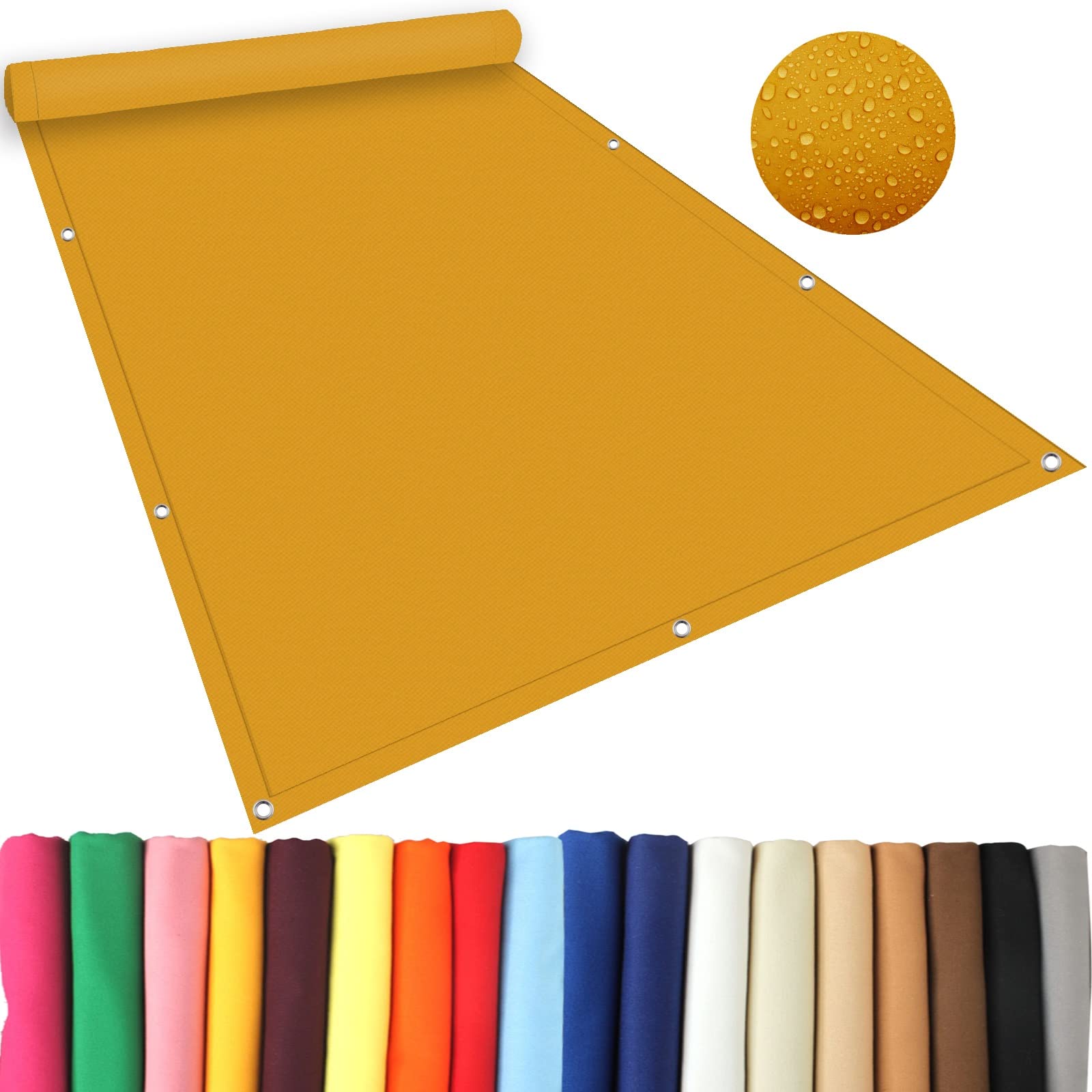Voile d'ombrage rectangulaire étanche contre la pluie et chaleur du patio