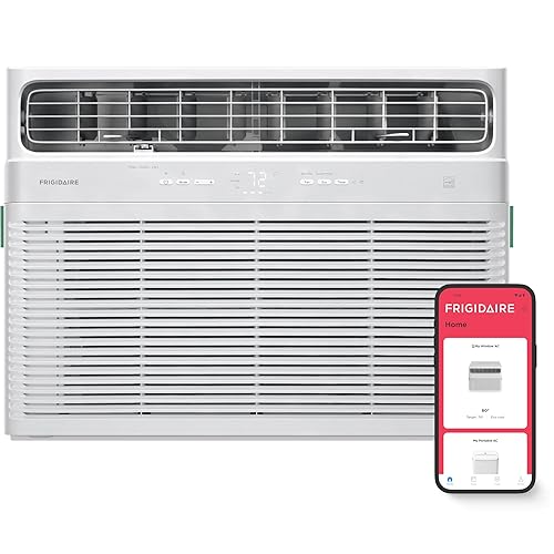Frigidaire 24,000 BTU Smart Inverter Window Air Conditioner with Wi-Fi and Energy Star Certification, Cools Up to 1,020 Sq. Ft., Ultra Quiet Operation, White