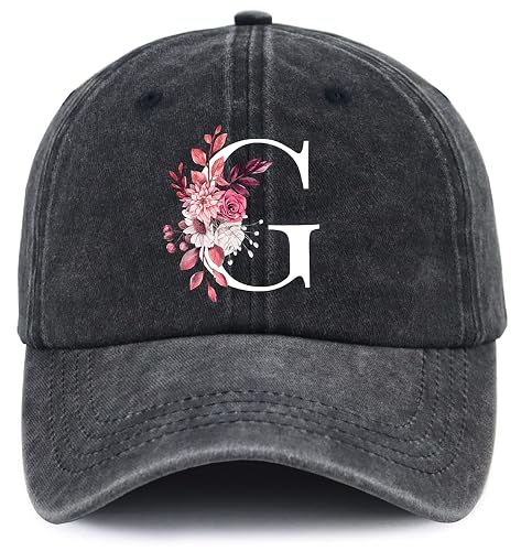 Classic Alphabet A-Z Hats for Women, Adjust Cotton Cute Letter Baseball Cap