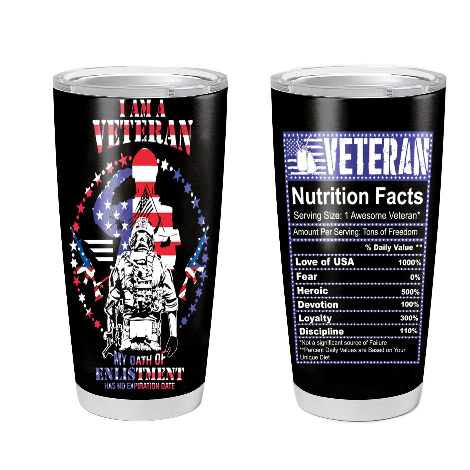 tatamonkey Army Veteran Gifts for Men, Veteran's Day Gift, 20 oz Travel Tumbler for Military Veterans,Ideal Birthday or Christmas Gift for US Army Veterans, Grandpas, and Papas