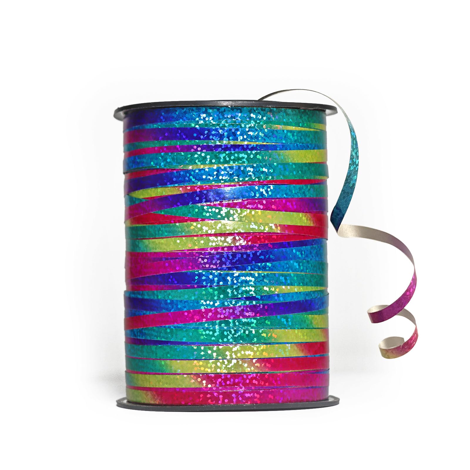 Rainbow Curling Ribbon, 500 Yard Metallic Shiny Curling Ribbon, 1/5" for Presents, Balloons, Parties & Festivals
