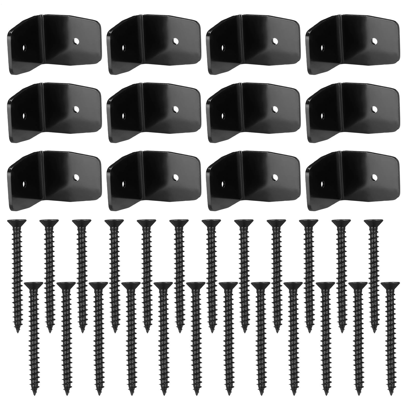 Pergola et tonnelle : attaches solides de charpente en acier noir x12