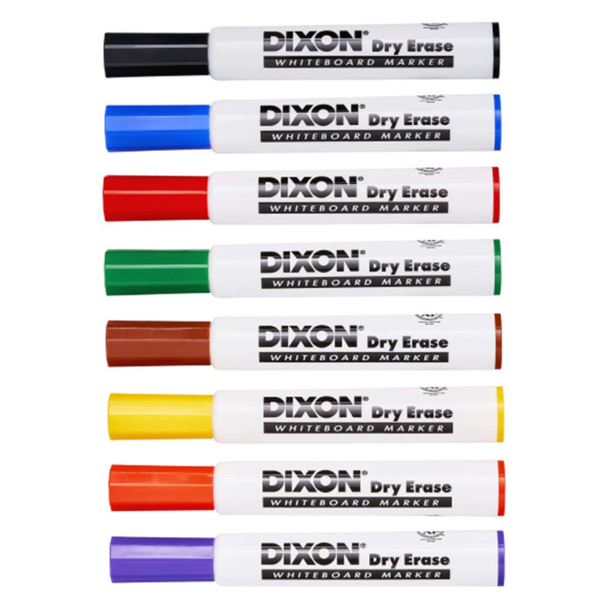 Dixon Dry Erase Markers, Wedge Tip, Pack of 8 Assorted Colors (92180)-image-17