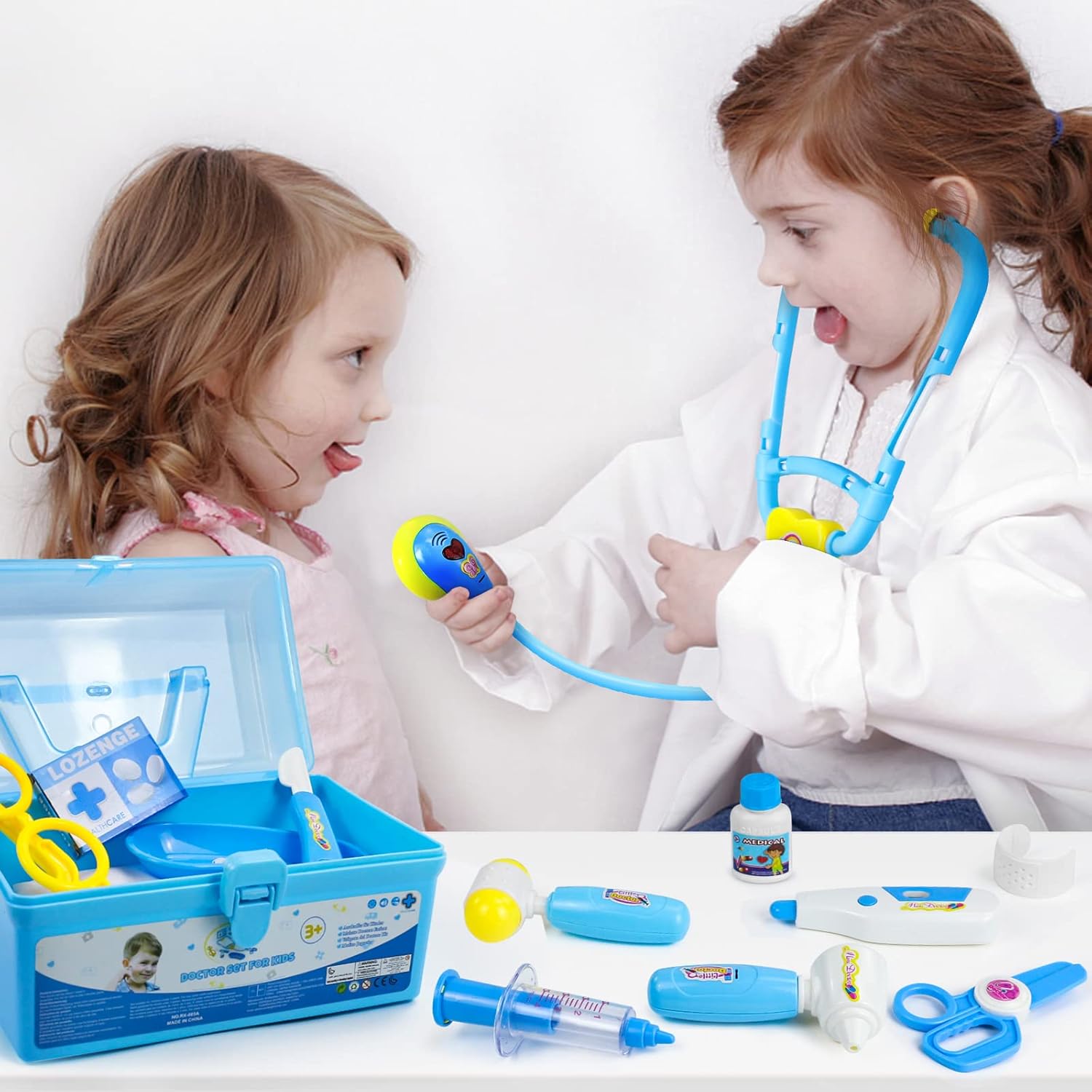 Doctor Kit for Kids Toys Toddler Girls Boys for 3 4 5 Year Old Pretend Play Dress Up Educational Doctor Set Costume Stethoscope Medical Kit Role Play Birthday Gifts for 2 3 4 5 6 : Toys & Games