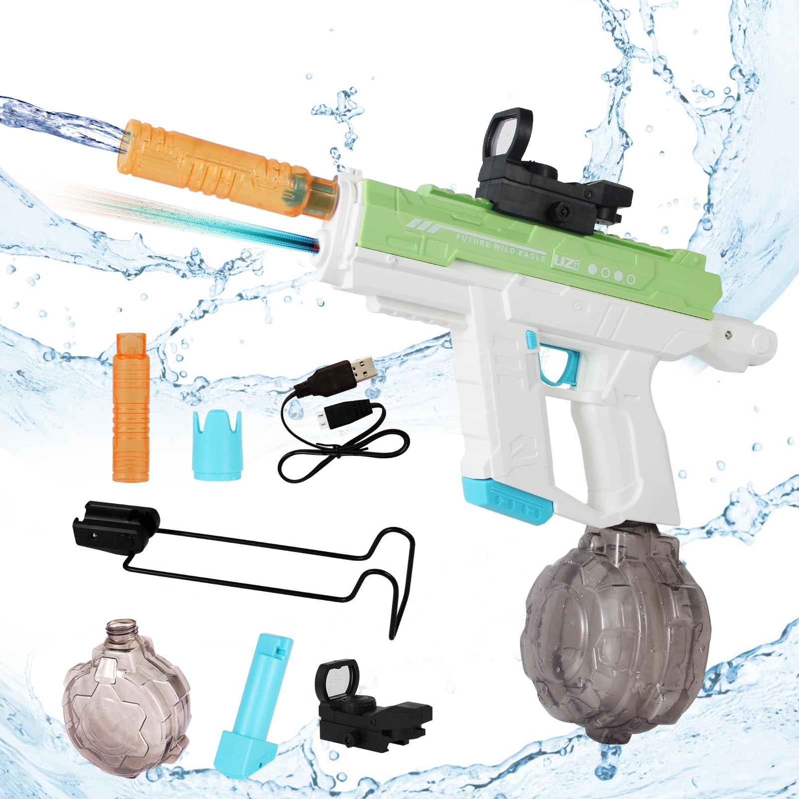 Electric Water Gun for Adults Kids: Dual Mode Squirt Gun, Automatic high Powered Pressure Blaster watergun with 800cc Extra Large Water Tank, 28-32 FT Range,Perfect Summer Gift Toys for Age 8-12