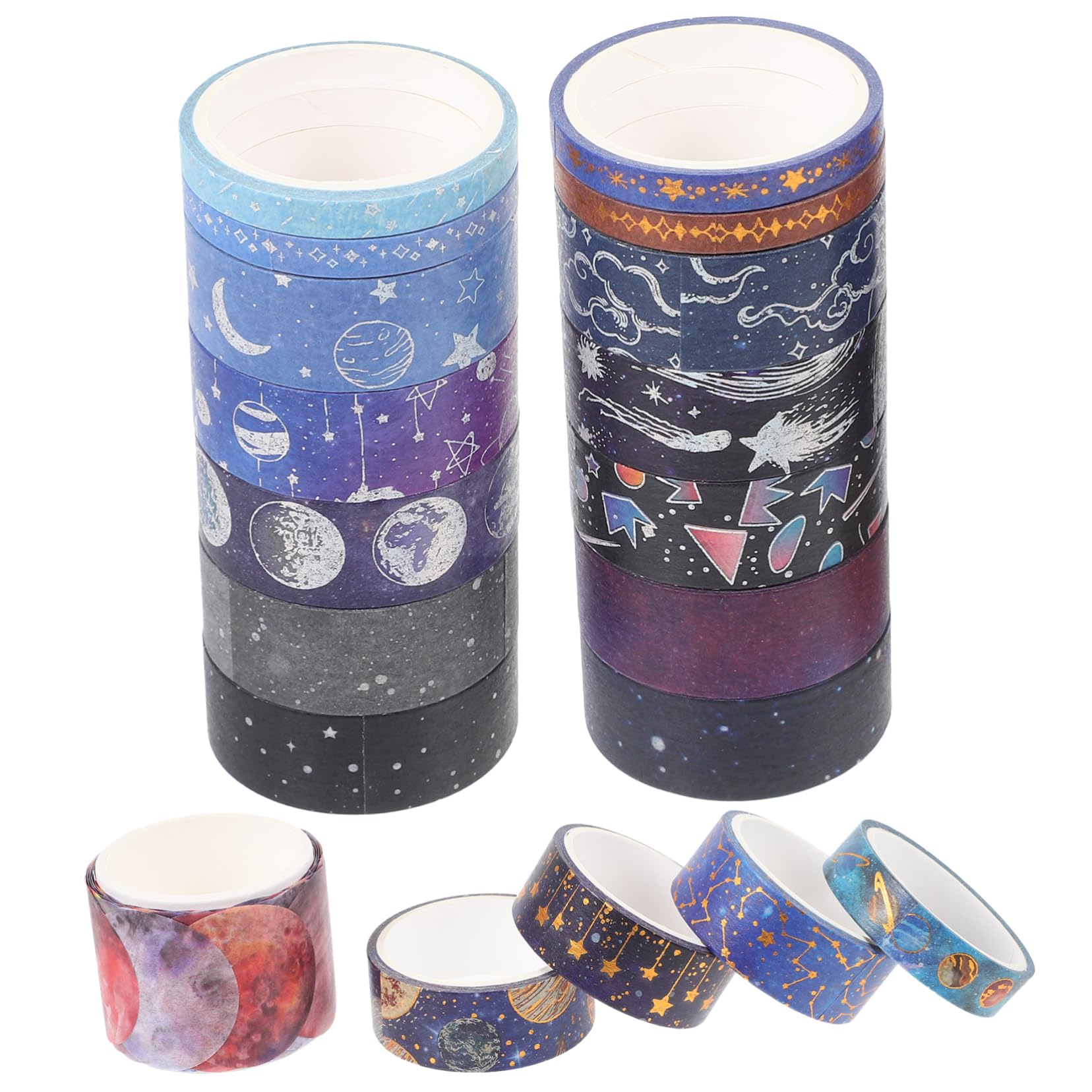 Uonlytech 5 Sätze Tape Set Handwerk Dekoratives Washi Tape Klebeband Zum Einwickeln Bastelband Washi-tape Für Scrapbooking Diy Klebeband Patch Aus Japanischem Papier 19 Rollen * 5
