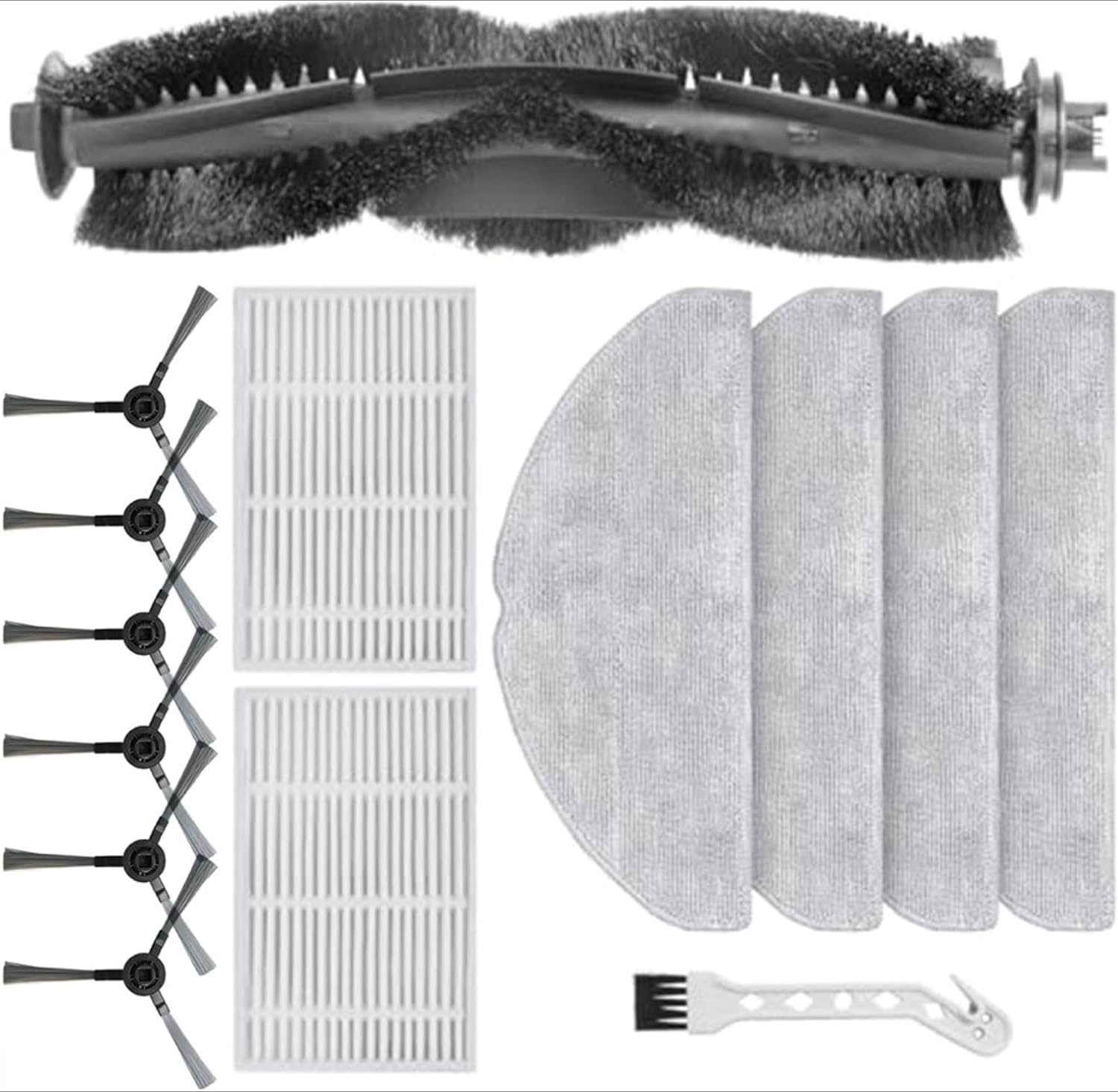 StarRing 14PCS Replacement Parts Kit, For Vyzzle D10 For Laresar For L10 For ILIFE V20 Robot Vacuum Cleaner+ Mop Cloth Main Side Brush Filter Set