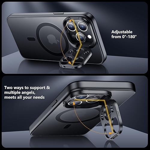 Miniatura 3 de SPIDERCASE Funda para iPhone 13 Pro Max, soporte de cámara ajustable integrado, magnético protección contra caídas de grado militar de 10 pies 2