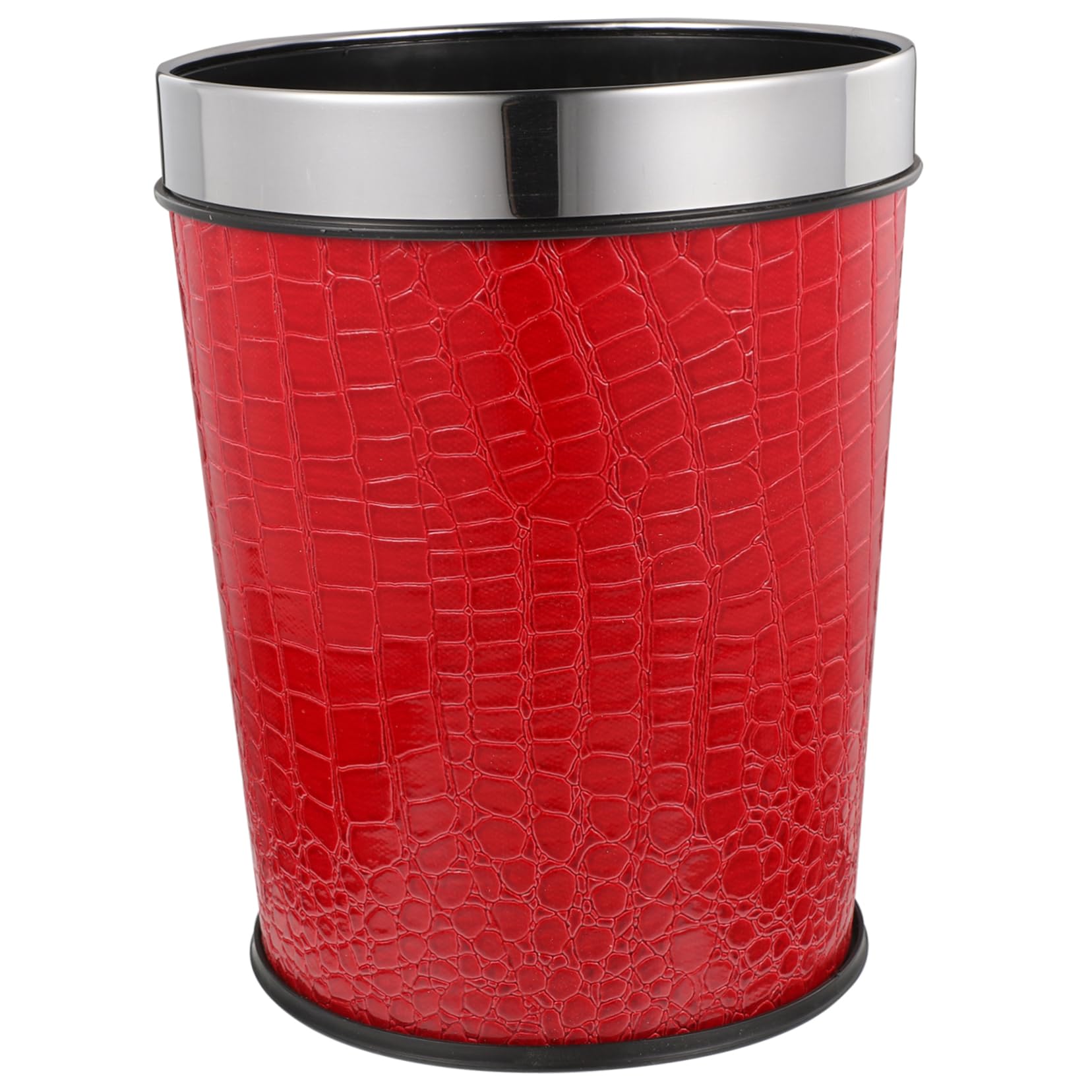FONDOTIN Chinese Trash Can Car Waste Basket Vintage Home Decor Vintage Trash Can Garbage Ashbin Recycling Can Flower Holder Small Waste Basket Waste Basket for Bathroom Home Supply Round-image-12