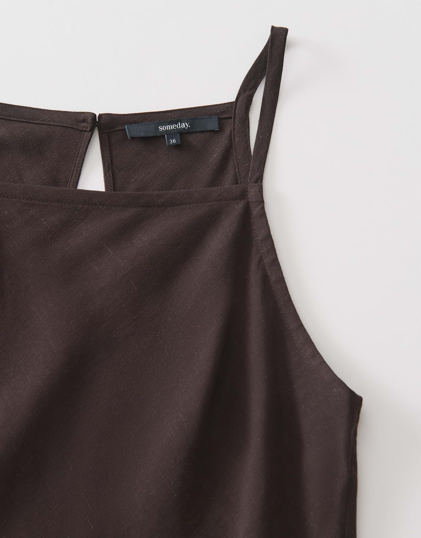 someday Damen Midikleid | Trägerkleid QUALEZA aus luftigem Viskose Leinen Mix