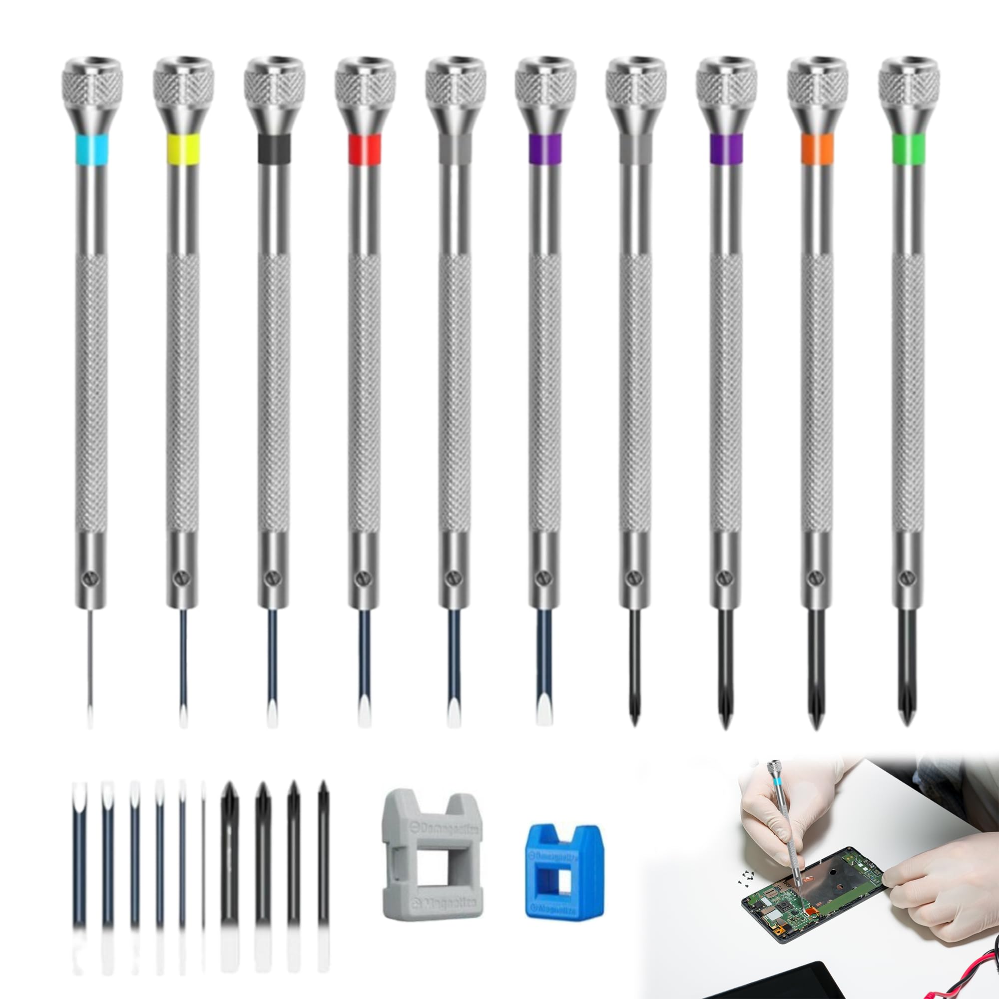 22Pcs Precision Watch Screwdriver Set, Metal Eyeglasses Screwdrivers