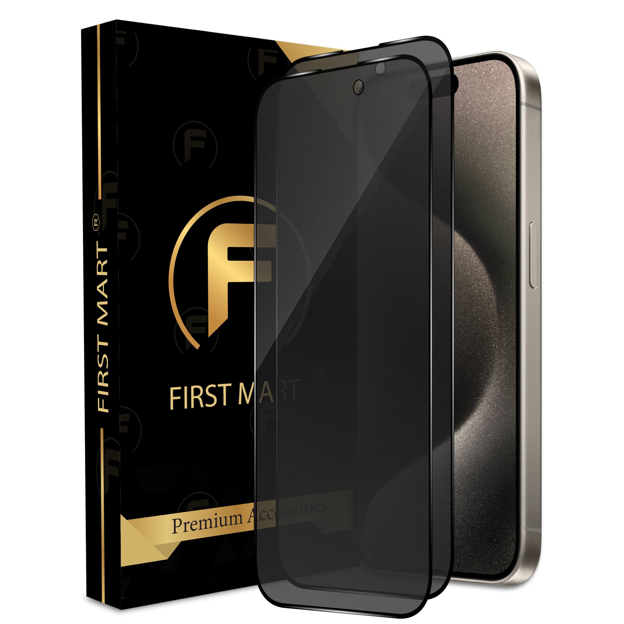 FIRST MART Edge to Edge Matte Privacy Tempered Glass for iPhone 15 Pro Full Screen Coverage with Easy Installation Kit, 2 Pack Set of Anti Spy Matte Glass (B0CS6YLZFG) Amazon Price History, Amazon Price Tracker