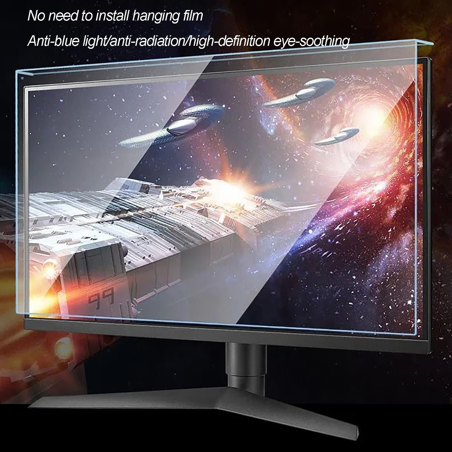 Folia ochronna na ekran z akrylu blokująca niebieskie światło do monitorów HDTV PC LED o przekątnej 12,5-27 cali, chroniąca oczy przed niebieskim światłem,20in 16:9