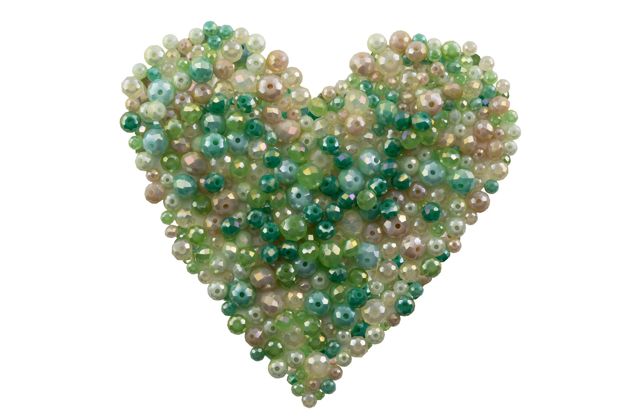 Green Mist : Crystal Glass Green Rondell Bead Set for Jewellery Making and Arts and Crafts, 360 Pieces, green, jade, mint - Image 4
